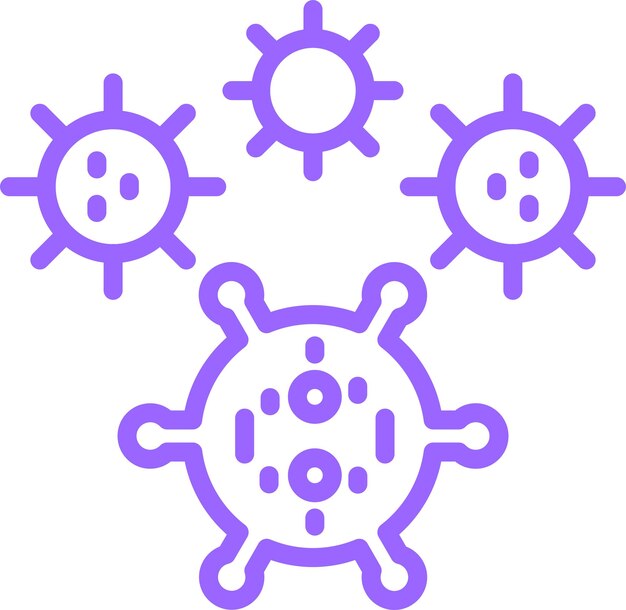 Vectorontwerp Virusvariant Icon Stijl