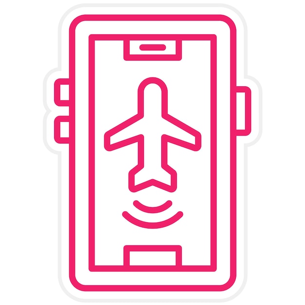 Vectorontwerp Vliegtuigmodus actief Icon Style