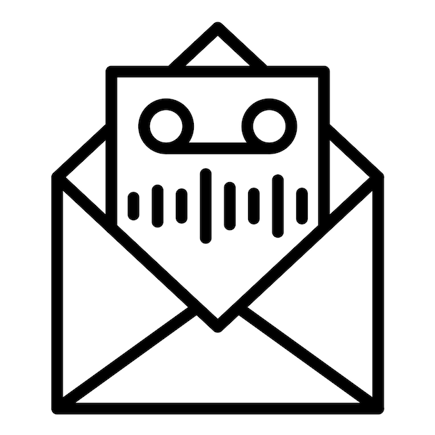 Vectorontwerp Voice mail Icon Style