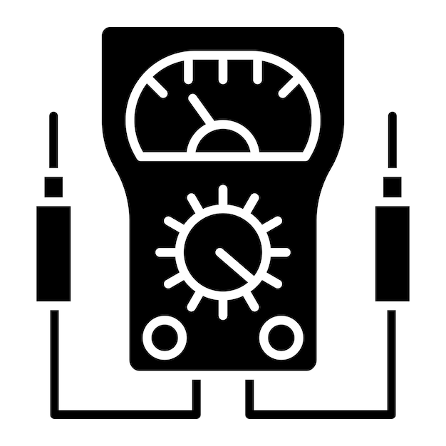 Vectorontwerp Voltmeter Icon Stijl
