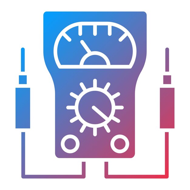 Vectorontwerp Voltmeter Icon Stijl