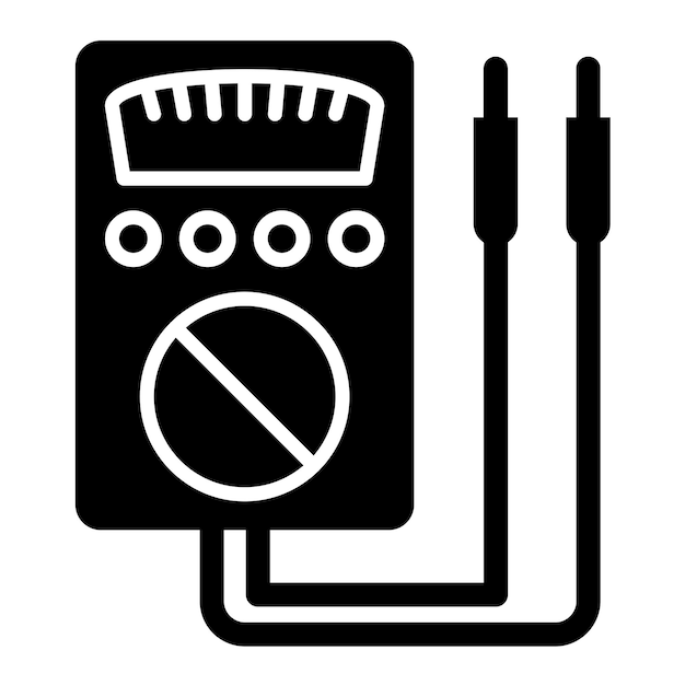 Vectorontwerp Voltmeter Icon Stijl