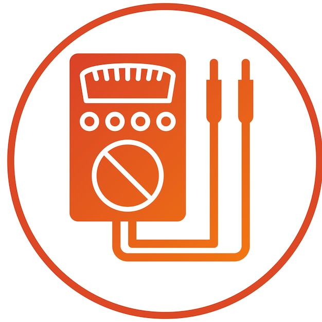 Vectorontwerp Voltmeter Icon Stijl
