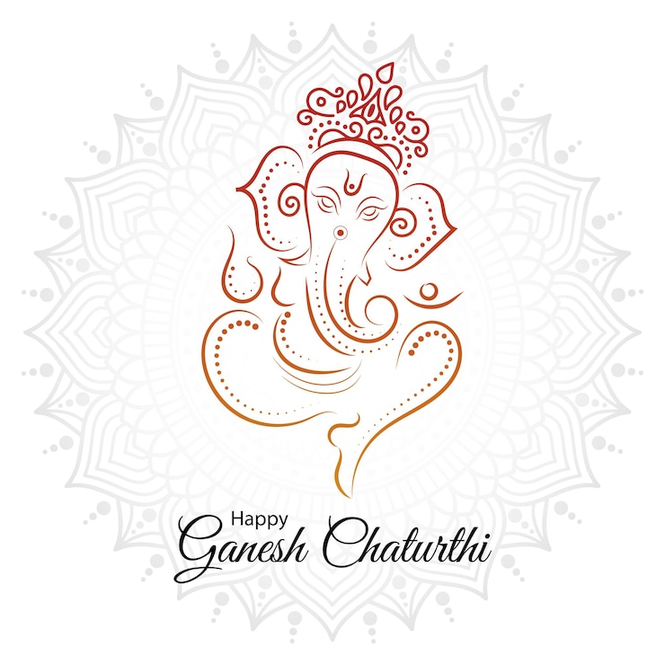 Vector vectorontwerp voor ganesh chaturthi concept vinayak ganpati bappa morya indian festival