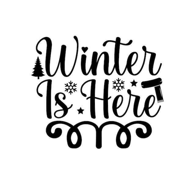 Vector vectorontwerp voor wintertypografie