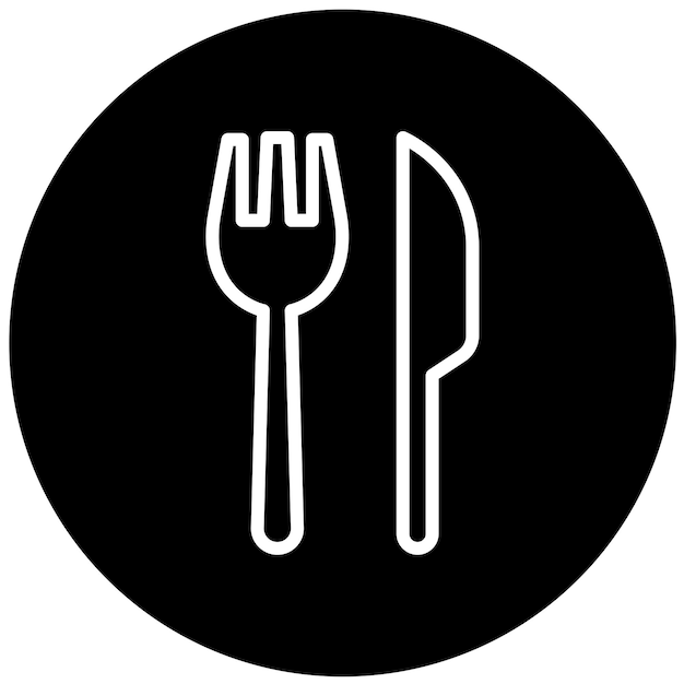Vectorontwerp Vork en mes Icon Style