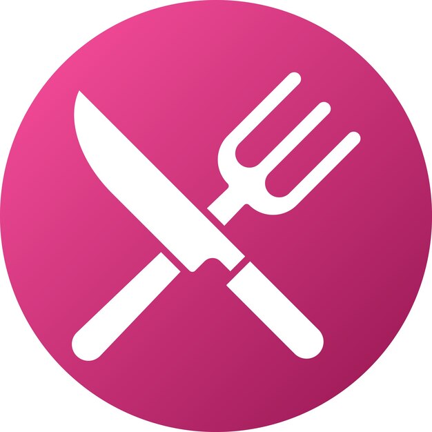 Vectorontwerp Vork en mes Icon Style
