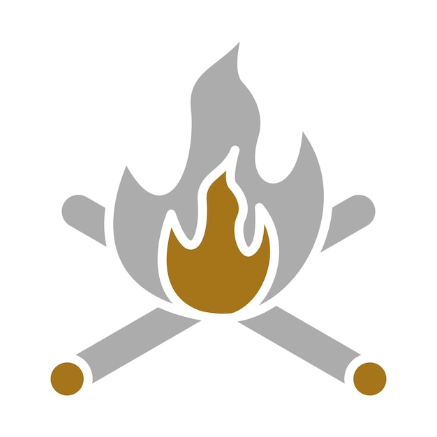 Vectorontwerp Vuur Icon Stijl