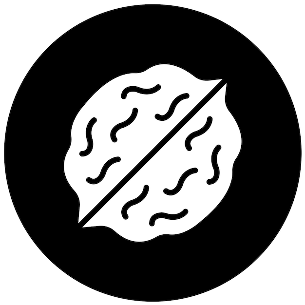 Vectorontwerp Walnut Whirl Icon Style