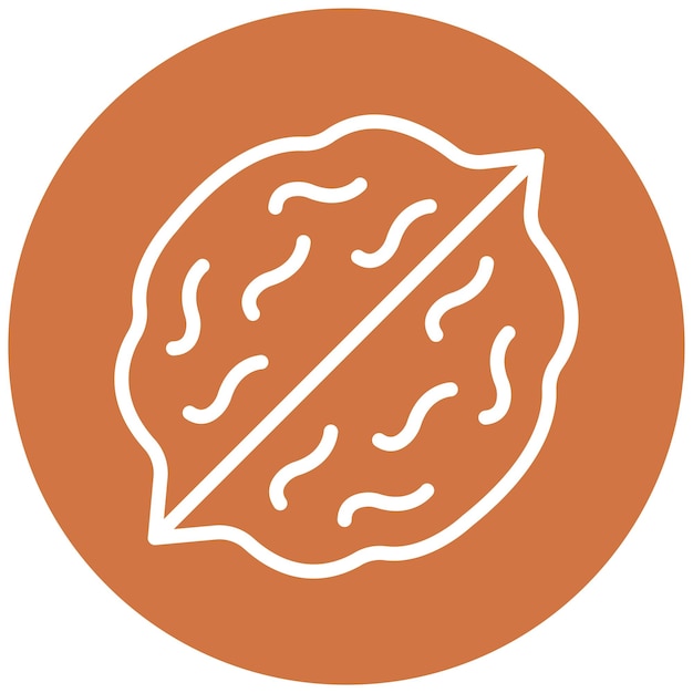 Vectorontwerp Walnut Whirl Icon Style