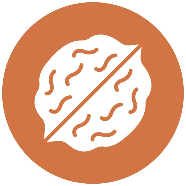 Vectorontwerp Walnut Whirl Icon Style