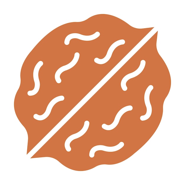 Vectorontwerp Walnut Whirl Icon Style