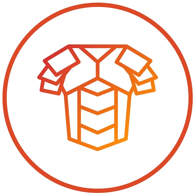 Vectorontwerp wapenrusting Icon Style