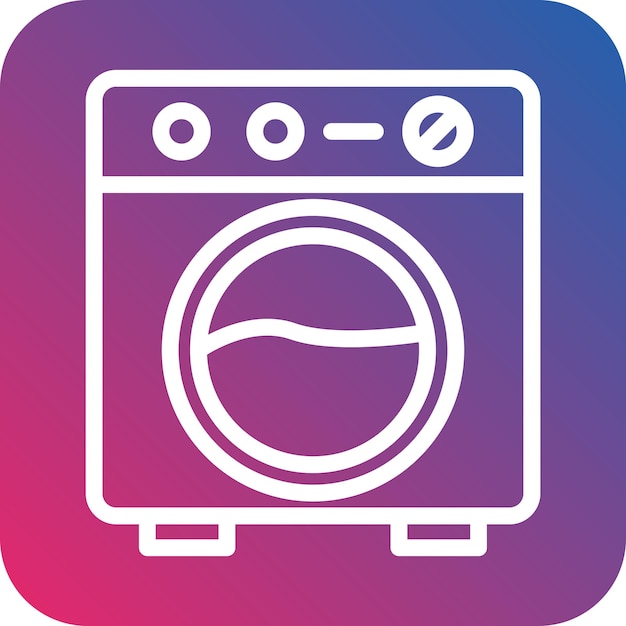 Vectorontwerp Wasmachine Icon Style