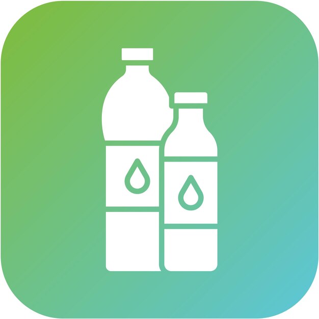Vectorontwerp Waterflessen Icon Stijl