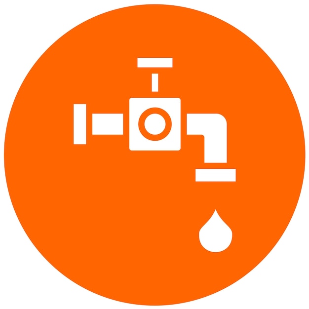 Vectorontwerp Waterkraan Icon Style