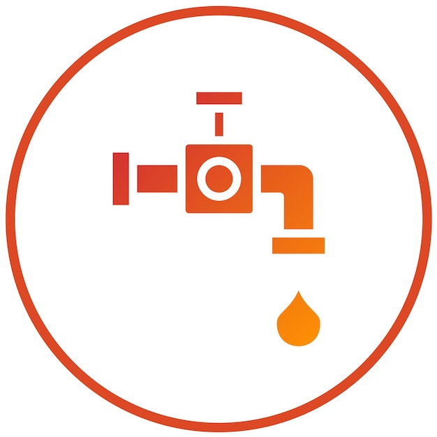 Vectorontwerp Waterkraan Icon Style
