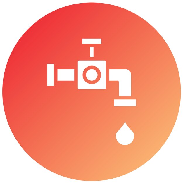 Vectorontwerp Waterkraan Icon Style