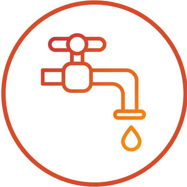 Vectorontwerp Waterkraan Icon Style