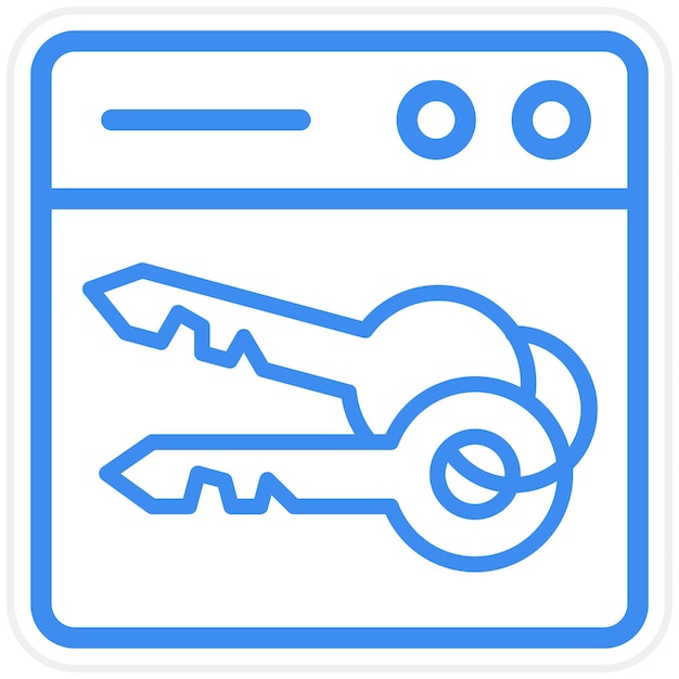 Vector vectorontwerp web key icon stijl