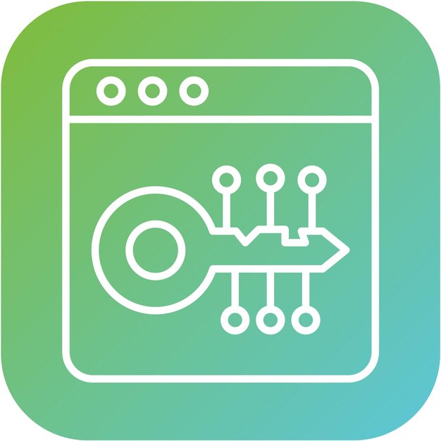 Vectorontwerp Web Key Icon Stijl