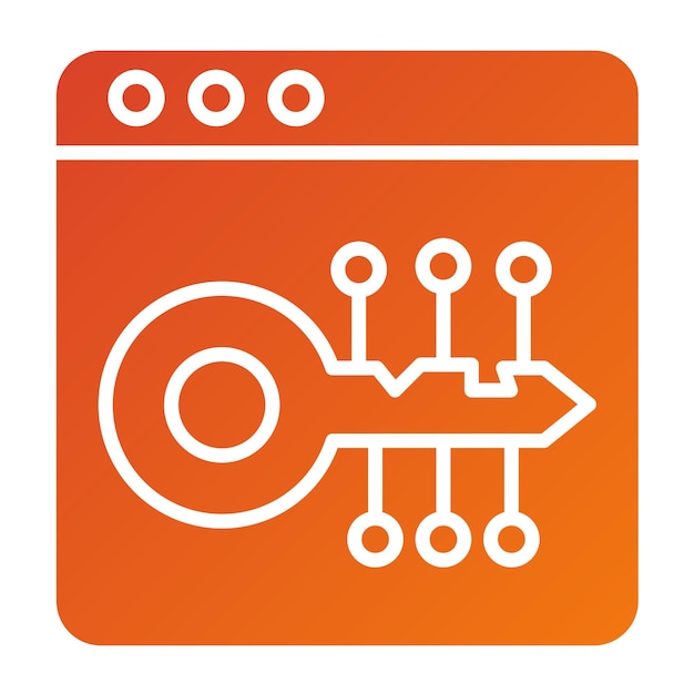 Vectorontwerp Web Key Icon Stijl