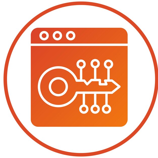 Vectorontwerp Web Key Icon Stijl
