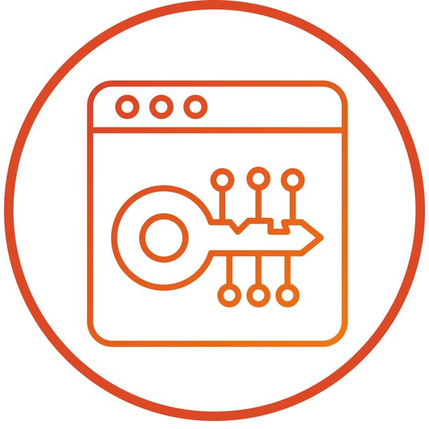 Vectorontwerp Web Key Icon Stijl