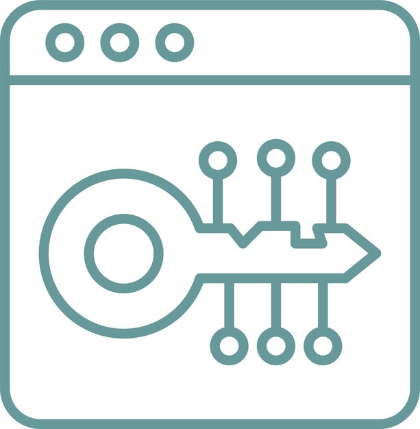 Vectorontwerp Web Key Icon Stijl