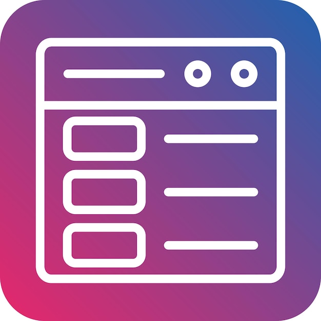 Vectorontwerp Web Layout Icon Style