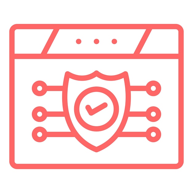 Vectorontwerp Webbescherming Icon Stijl