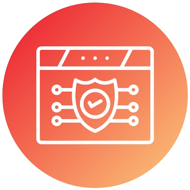 Vectorontwerp Webbescherming Icon Stijl
