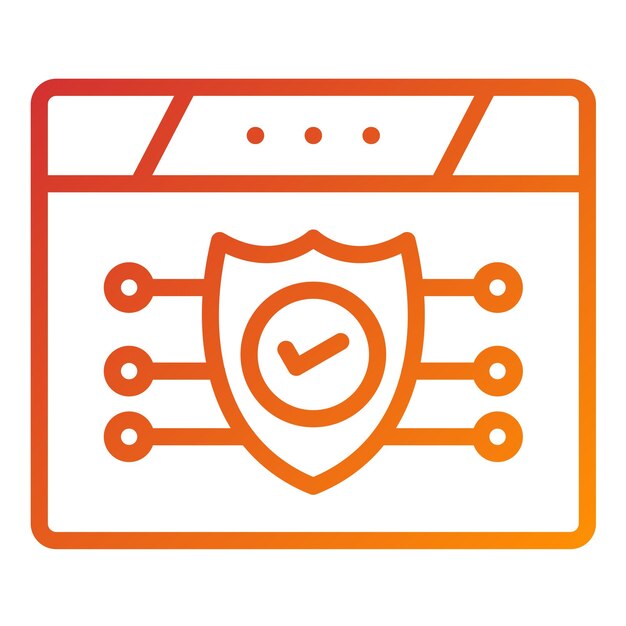Vectorontwerp Webbescherming Icon Stijl