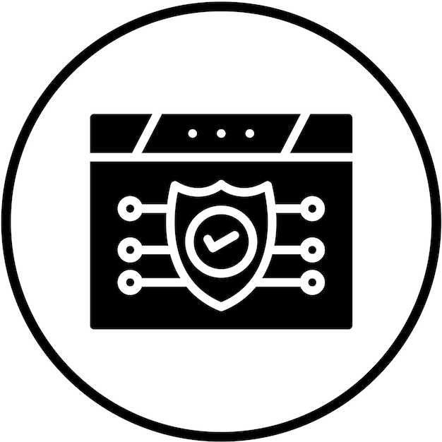 Vectorontwerp Webbescherming Icon Stijl