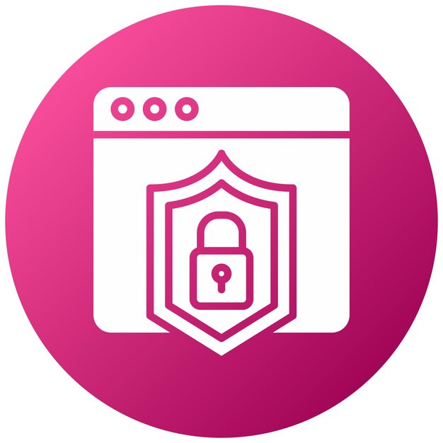 Vectorontwerp Webbescherming Icon Stijl