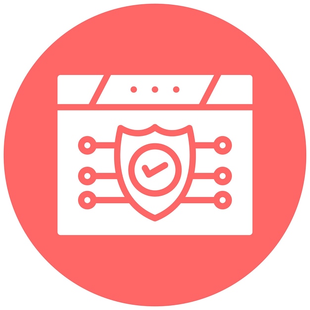 Vectorontwerp Webbescherming Icon Style