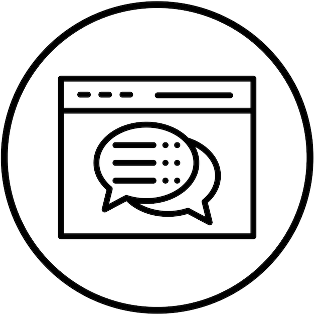 Vectorontwerp Webchat Icon Style