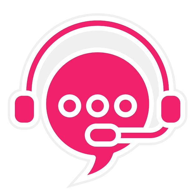 Vectorontwerp Webchat Ondersteuning Icon Style