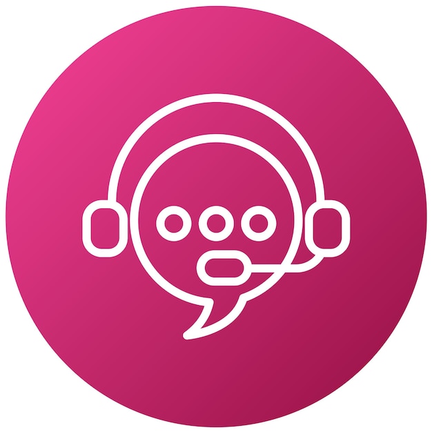 Vectorontwerp Webchat Ondersteuning Icon Style