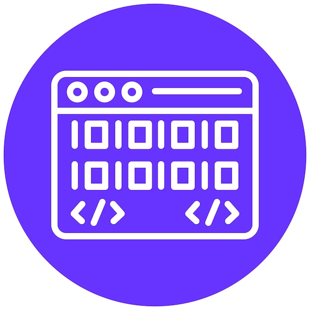 Vectorontwerp Webcodering Icon Stijl
