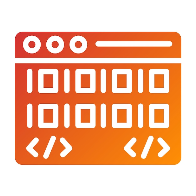 Vectorontwerp Webcodering Icon Stijl