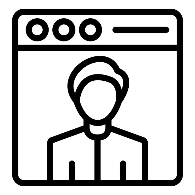 Vectorontwerp Webgebruiker Icon Style