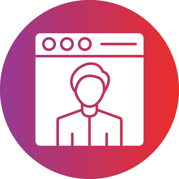 Vectorontwerp Webgebruiker Icon Style