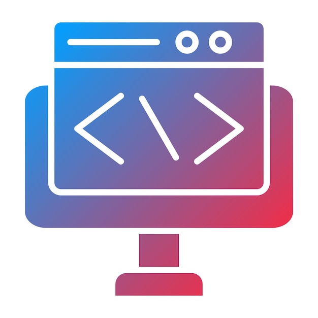 Vectorontwerp Webontwikkeling Icon Stijl
