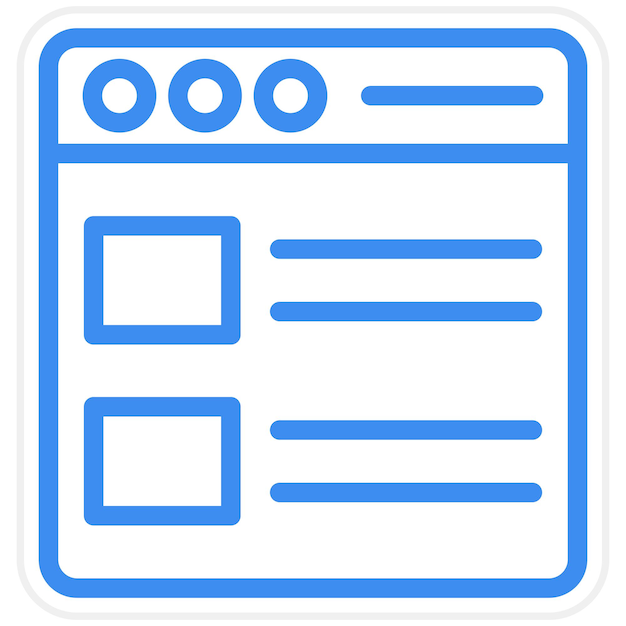 Vectorontwerp Webpagina Icon Stijl