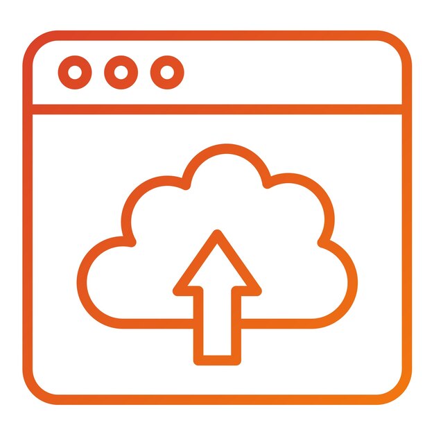 Vectorontwerp Webpagina Upload Icon Style