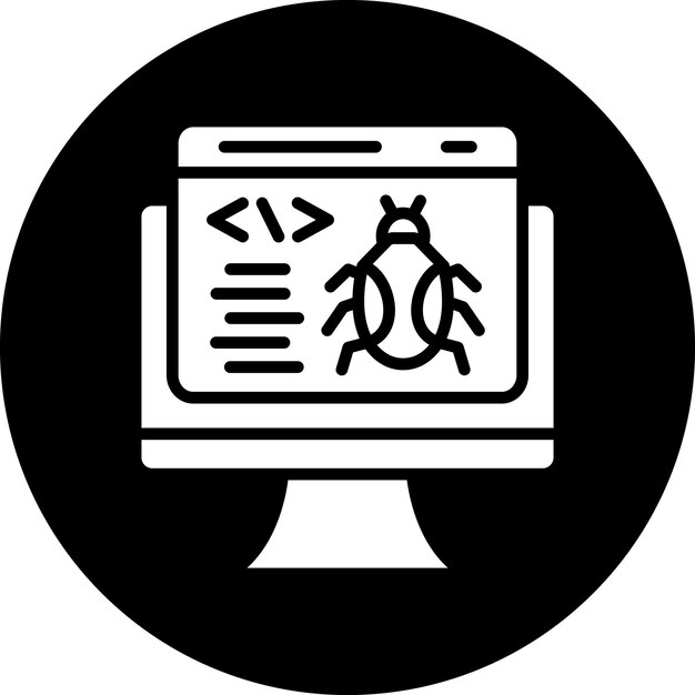 Vectorontwerp Website Bug Icon Style