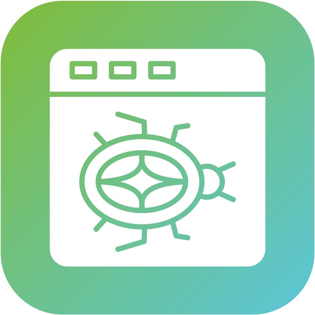 Vectorontwerp Website Bug Icon Style