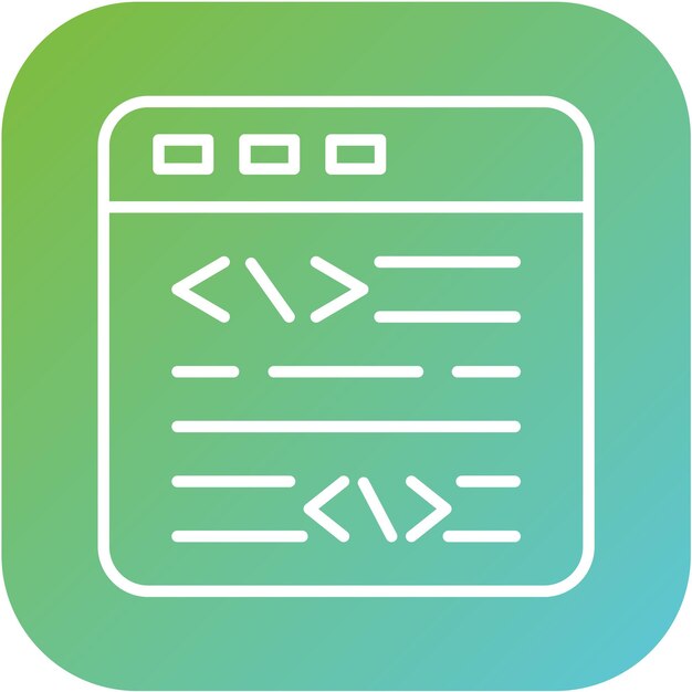 Vectorontwerp Website Codering Icon Stijl