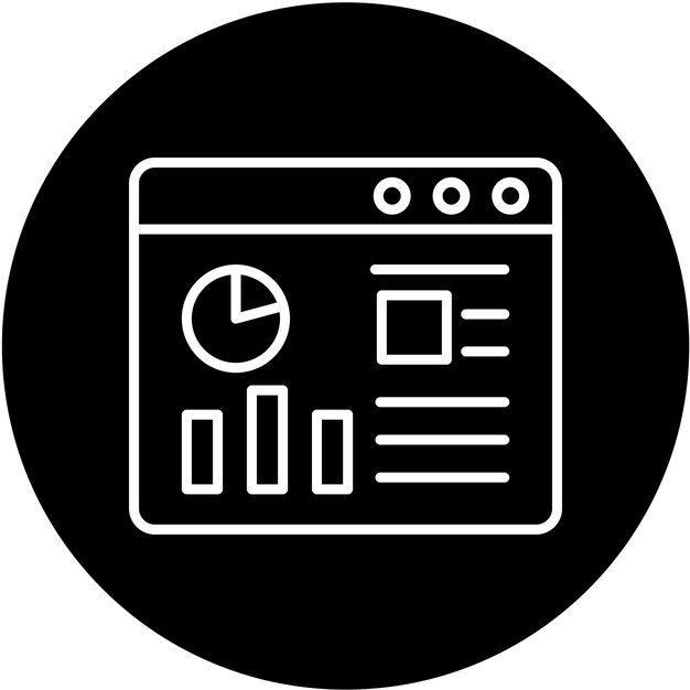 Vectorontwerp Website Dashboard Icon Style